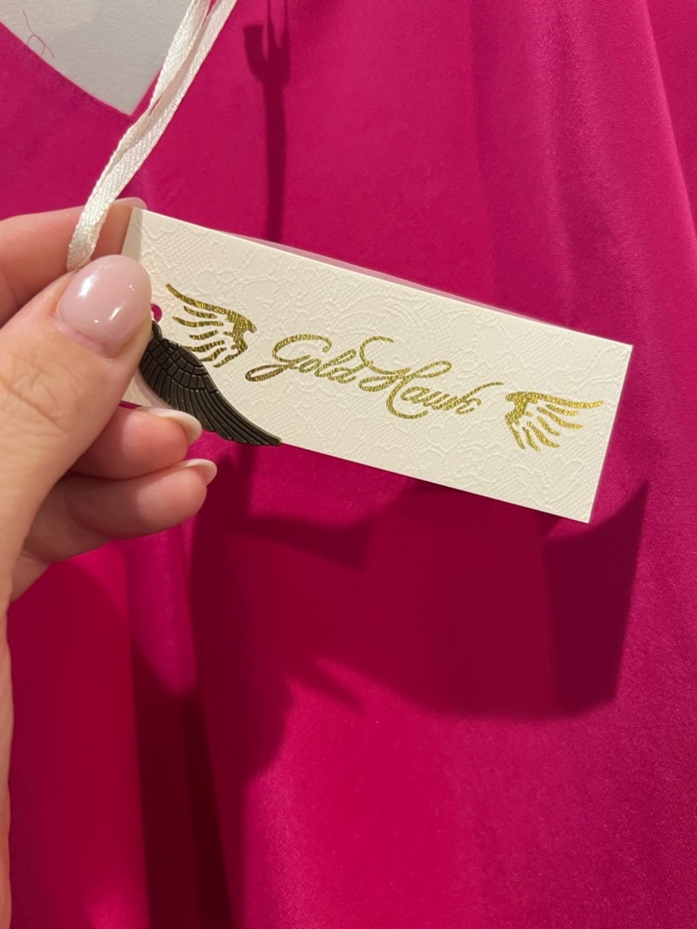 Gold Hawk Pink Silk Slip Dress Lined Bias Cut Size M NWT - Picture 5 of 8